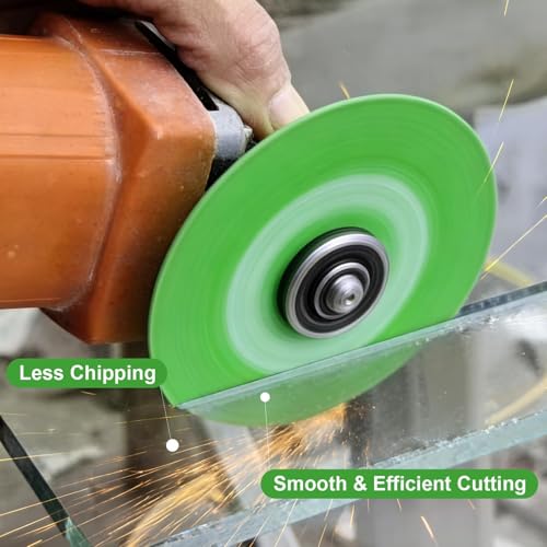 XRXYMQ 3 Stück Trennscheiben Ø125mm x 15mm Diamantscheibe 22.23 mm Innere Werkie Green Fine Scheibe Dünn Diamant Trennscheibe Glasschneider für Fliesen Glas Kristall Weinflaschen Porzellan