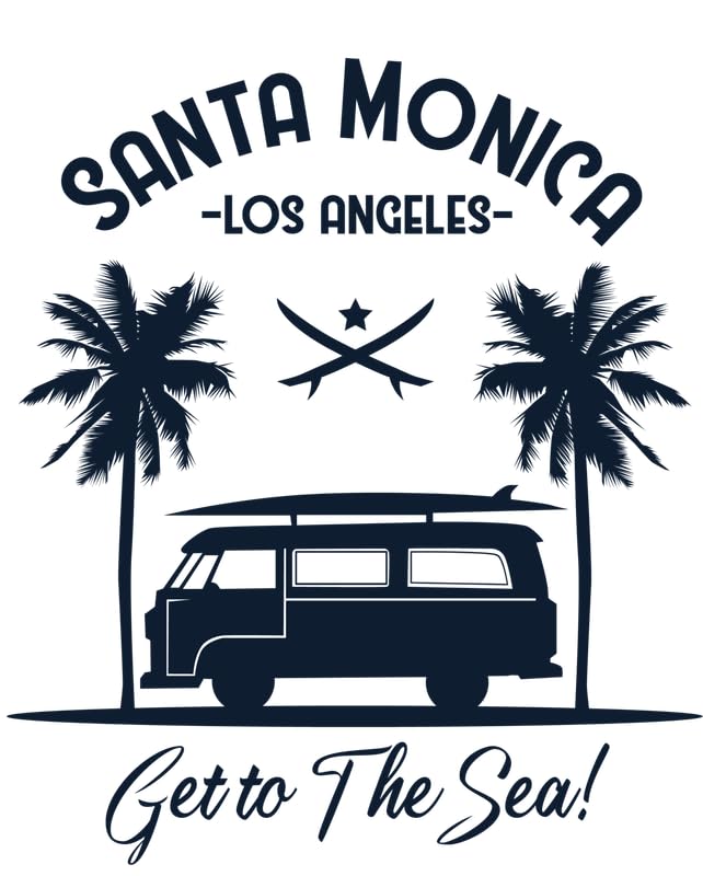 Poster A2 Santa Monica Get to the Sea sur toile : un message d'espoir à afficher chez soi