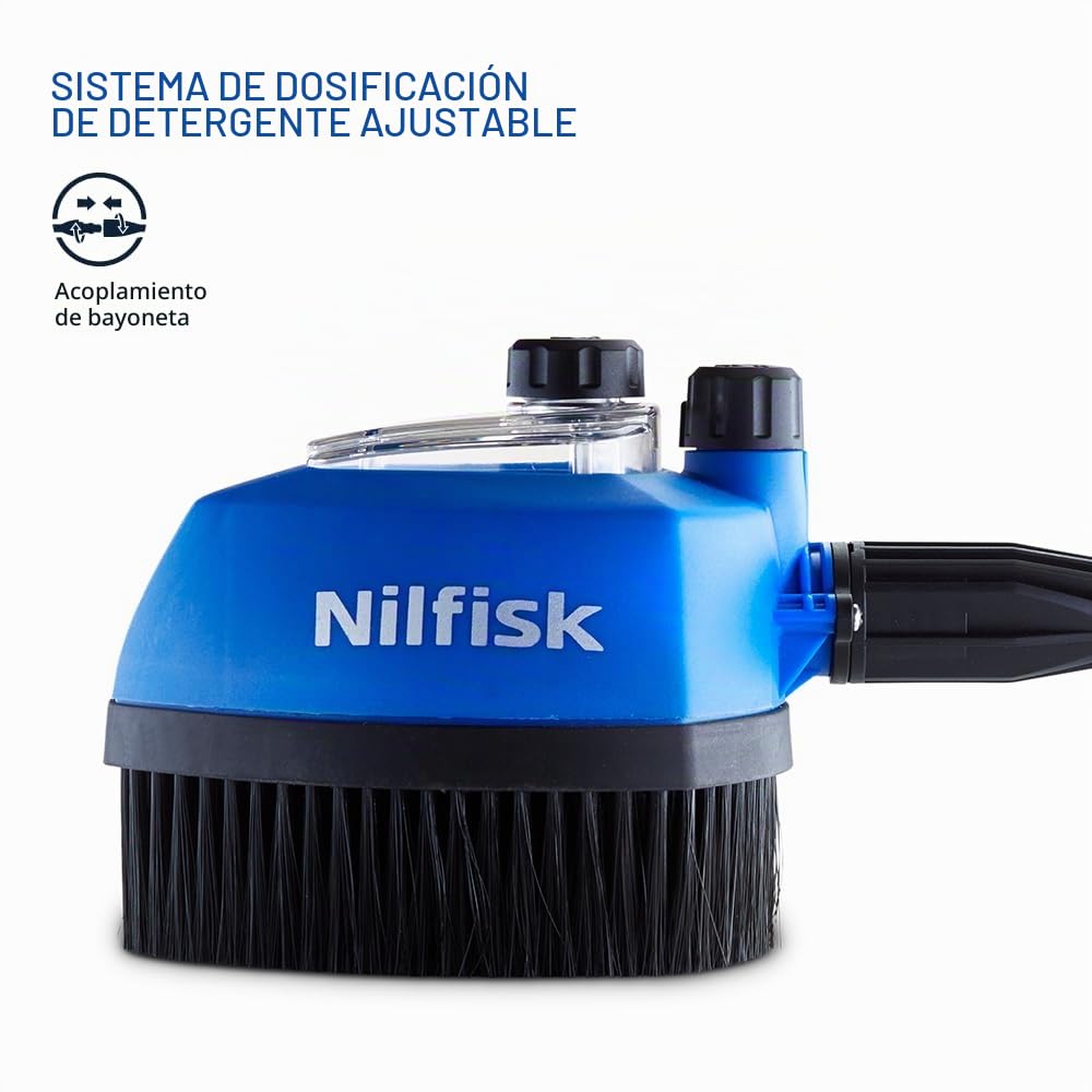 Nilfisk Cepillo Multiuso 3 en 1 - Cabezales Intercambiables para Coches, Ruedas y Jardín - Accesorio Original para Hidrolimpiadoras