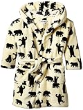 Hatley Jungen Kids Fleece Black Bears On Natural Robe, Schwarze Bären auf Natürlichem, XL