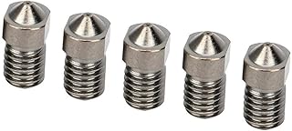 bicos de aço endurecido, bicos de extrusão de impressora 3d de extrusão bicos de rosca m6x1 de aço temperado 5 pçs/set bicos de extrusora para nylon (0,5 mm)