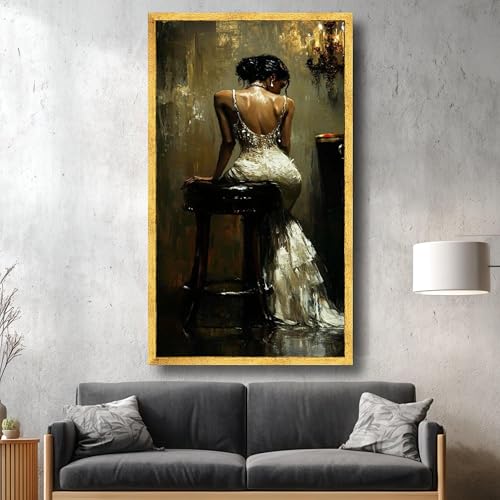 Robe blanche peinture figurative pour une décoration intérieure douce