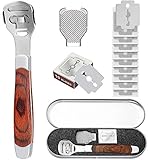Beauté Secrets Callus remover for feet, Corn Shaver, Corn cutter for foot, Hard Skin Remover 10 Blades (Wood Handle)
