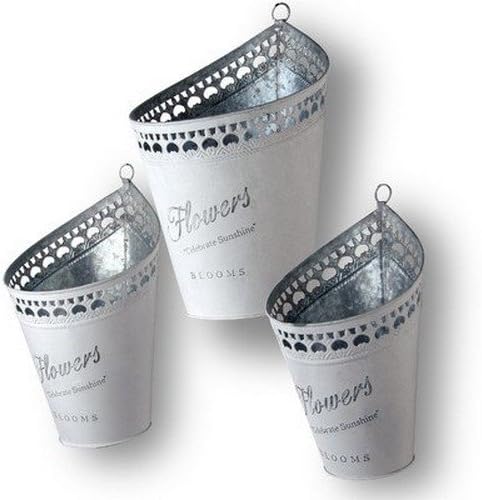 3 Piece Tin Cutout Pot Set