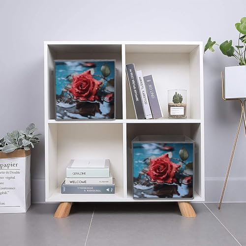 Boîte de rangement pour dressing et chambre bac pliable rose rouge