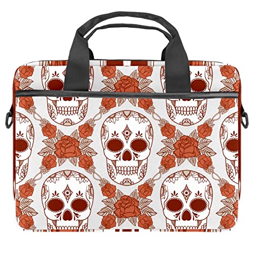 Sacoche ordinateur 13.3 pouces crâne floral pour le bureau et les cours