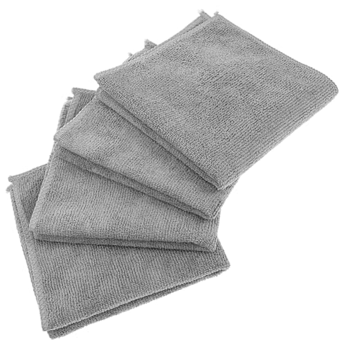 Ipetboom 8 Piezas Paños de Microfibra Reutilizables Gris para Limpieza y Vehículo Absorbentes sin Lavables Multifuncionales para Cocina Platos y Polvo