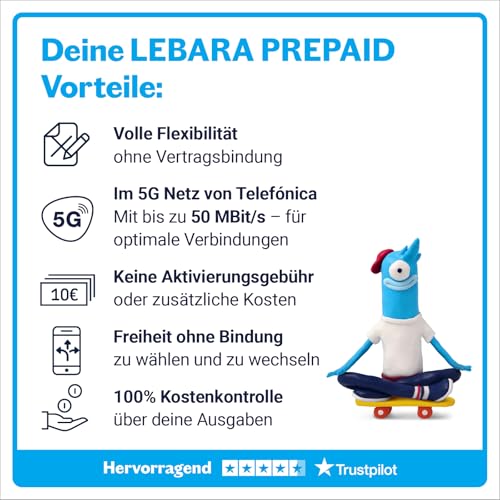 30 GB Daten und EU-Roaming für flexible Nutzung ohne Vertrag in Vodafone-Netz (98 Zeichen).