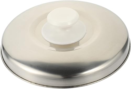Housoutil Cubiertas de metal para olla arrocera, sartén universal, tapa para olla arrocera, tapa de olla arrocera, tapas de olla arrocera, acero