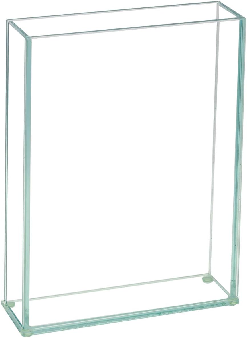 Royal Imports Flower Glass Vase Decorative Centerpiece for Home or Wedding by Royal Imports - Flat Rectangle Plate Glass, 7" W x 10" H, Clear