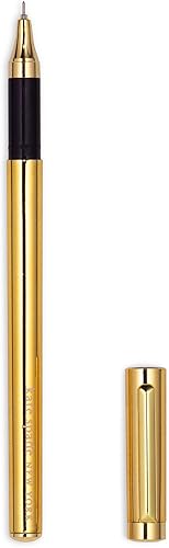 Miniatura 3 de Kate Spade New York Bolígrafos de punta fina, 3 bolígrafos de tinta negra, bolígrafos de punta fina para tomar notas, color dorado