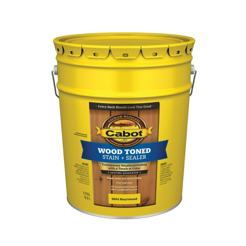 Cabot Wood Toned Deck and Siding Stain (Heartwood, 5 Gallon)