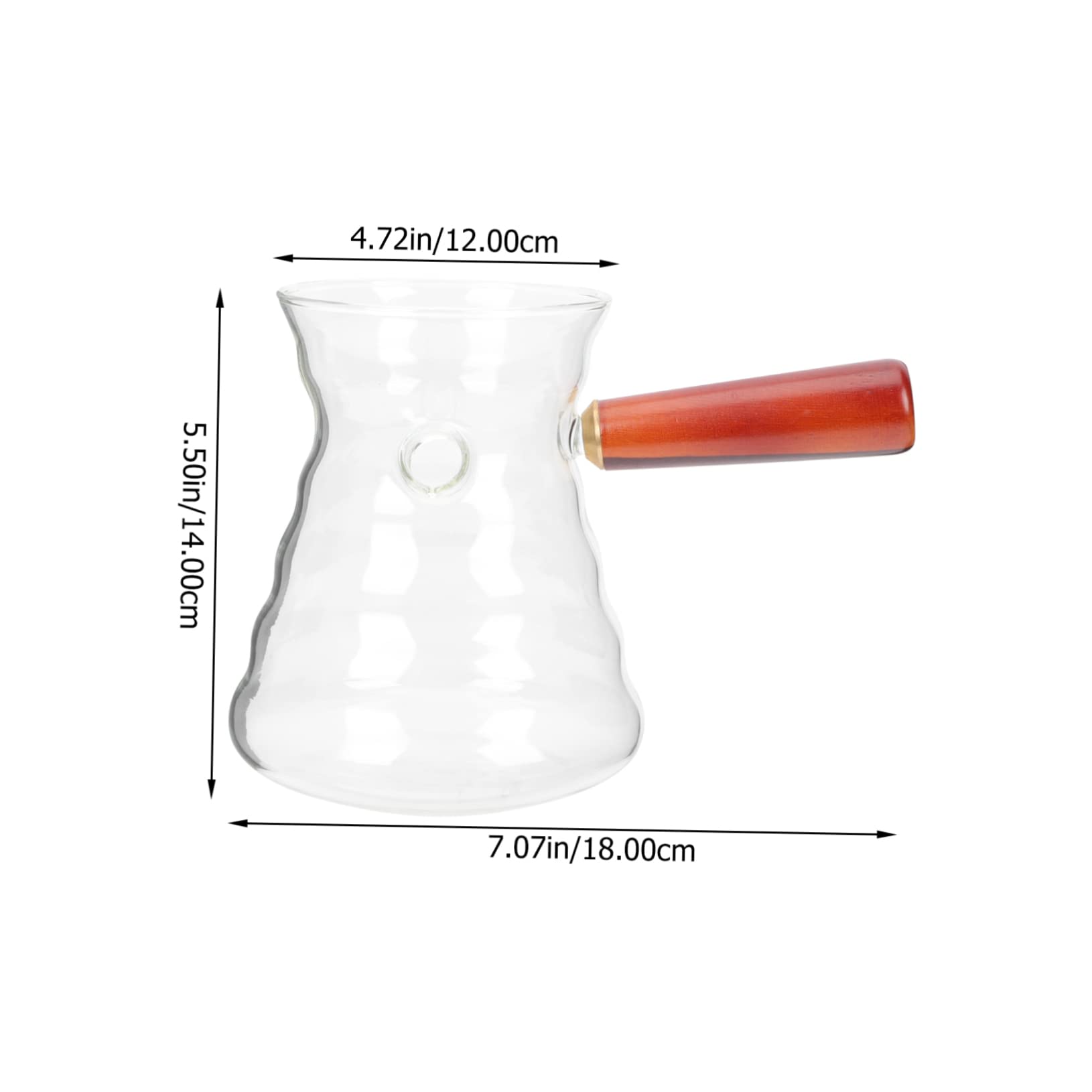 KICHOUSE Glass Coffee Pot Coffee Espresso Pitcher Espresso Mug Cafeteras Expresso Stovetop Coffee Maker Espresso Coffee Machine Coffee Holder Machines Clear Container Wooden