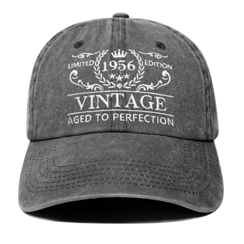 70th Birthday Gifts for Men Women, 70 Year Old Gifts Ideas, Washed Cotton Embroidered Baseball Cap Adjustable
