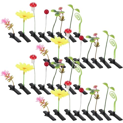 Pinzas para pelo de brotes para niñas y mujeres horquillas plantas 48 piezas