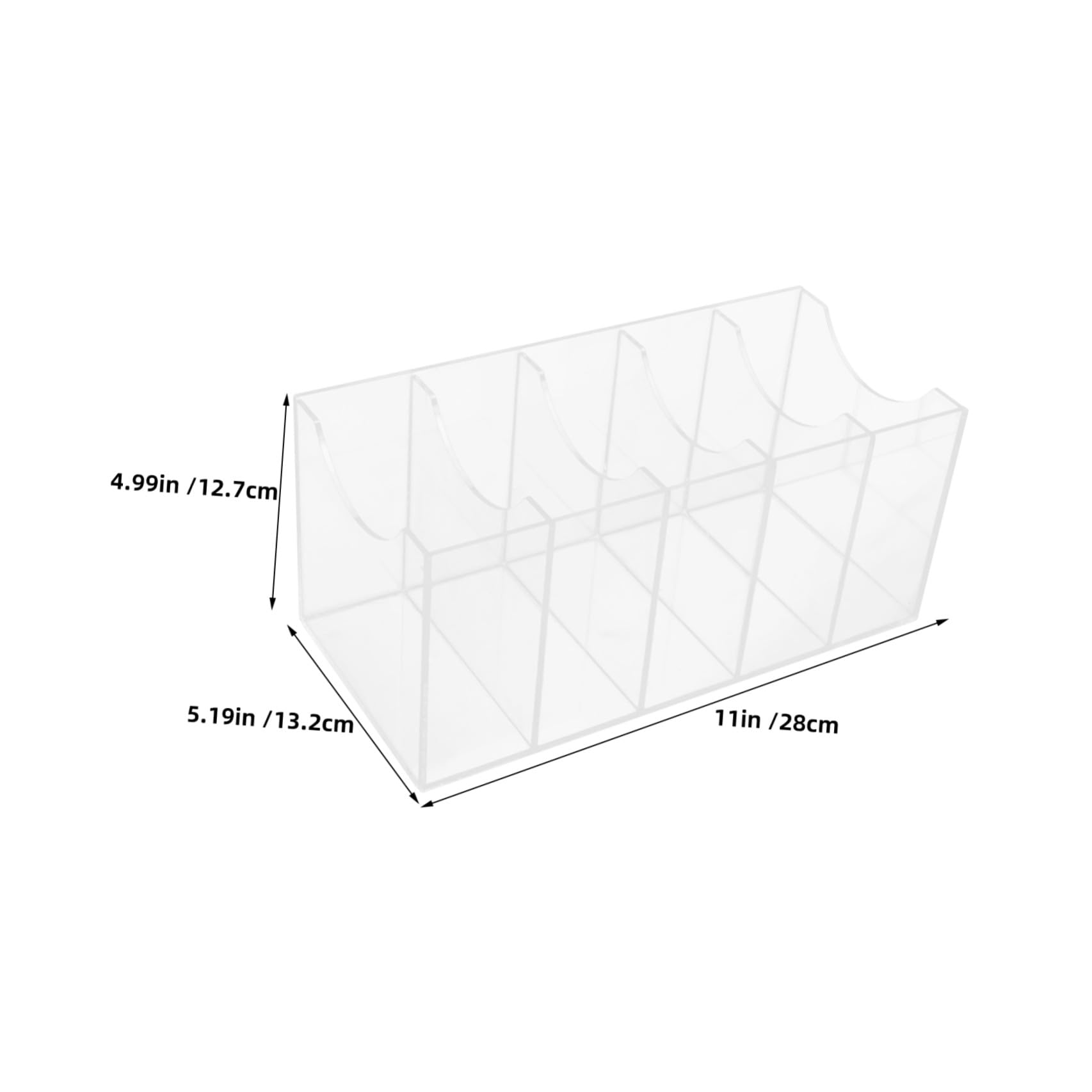 Boîte de Rangement Acrylique 5 Compartiments pour Ceintures et Cravates, Organiseur Transparent pour Tiroir de Dressing, Protection Anti-poussière, Lot de 2 Pièces