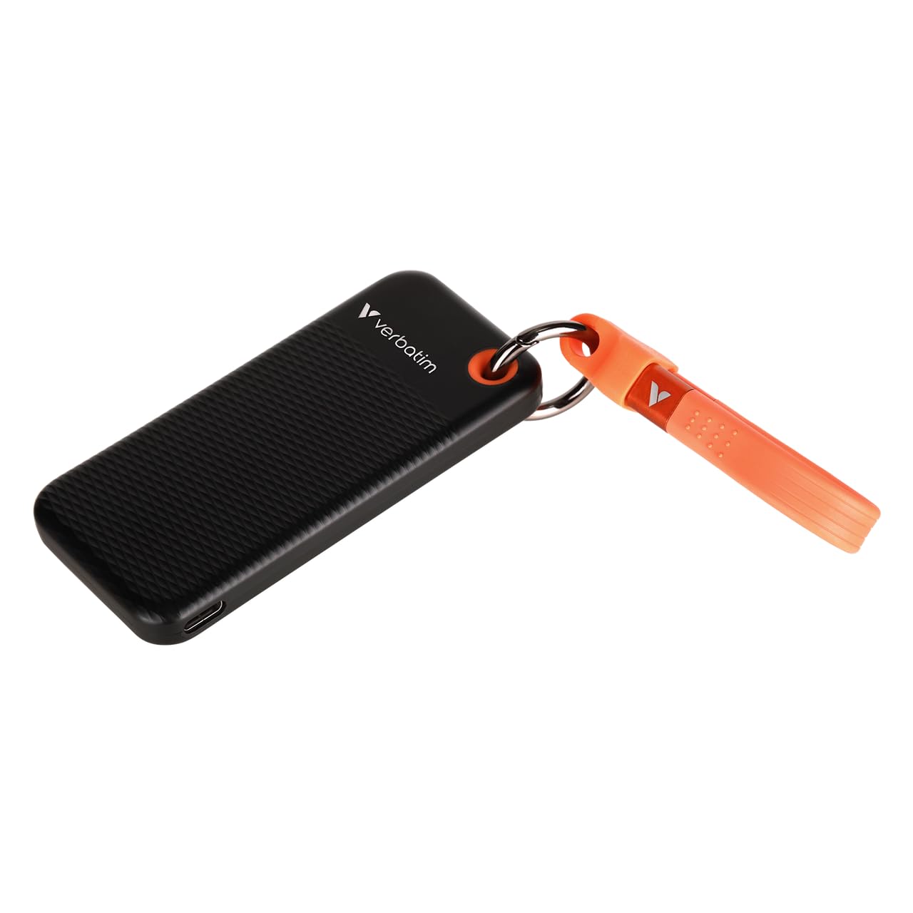 Verbatim Pocket SSD 256 GB, SSD esterno USB 3.2 Gen 2, fino a 1000 MB/s di lettura e scrittura, disco rigido portatile per PC, Mac e console, nero/arancione