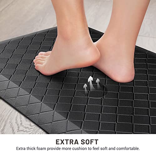 Image of HappyTrends Kitchen Floor Mat - 4 /5 Inch Thick Anti-Fatigue Kitchen Rug,Waterproof Non-Slip Kitchen Mats and Rugs Heavy Duty Ergonomic Comfort Rug for Kitchen,Office,Sink