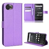 Baifu Lederhülle für BlackBerry Keyone/DTEK70 Hülle, Flip Hülle mit Stand, Diamant Cover Etui Handyhülle für BlackBerry Keyone/DTEK70，Diamant04