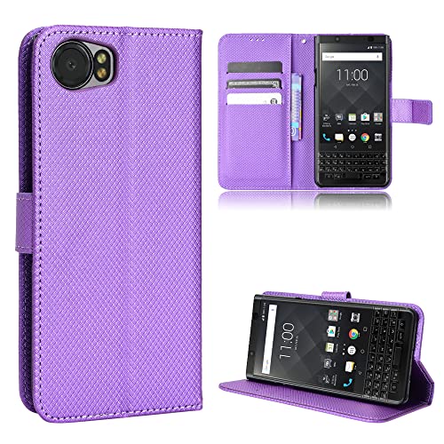 Baifu Lederhülle für BlackBerry Keyone/DTEK70 Hülle, Flip Hülle mit Stand, Diamant Cover Etui Handyhülle für BlackBerry Keyone/DTEK70，Diamant04