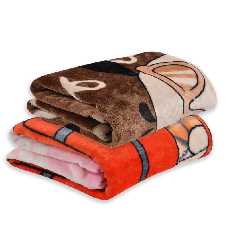 Image of Florida All Season AC Baby Blanket Swaddler Wrapper Flannel Soft and Comfortable for New Born Babies with Adorable Prints and Designs - Pack of 2