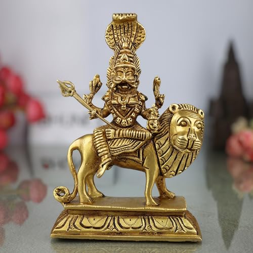 Bhunes Brass Pratyangira Devi Idol Narasimhi Atharvana Bhadrakali...