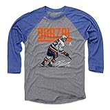 500 LEVEL Mathew Barzal Tee Shirt (Baseball Tee, Large, Royal/Heather Gray) - New York Raglan Tee -...