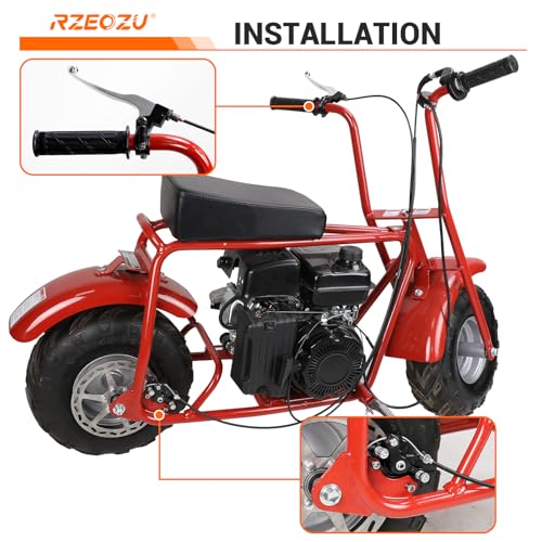 image for RZEOZU Mini Bike Brake Lever Kit with Rear Brake Caliper Replacement f