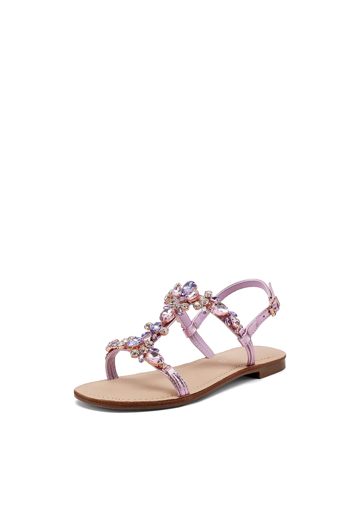 QUEEN HELENA Sandali Gioiello con Strass con Cinturino Donna Y7001