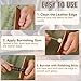 Avenuebool 2 Pcs Leather Edge Burnish Kit, Round Head Wood Leather Burnisher Tool, Including 150g Burnishing Gum and Sandalwood Polishing Stick, Polished Grinding Tool for Burnishing Craft Projects