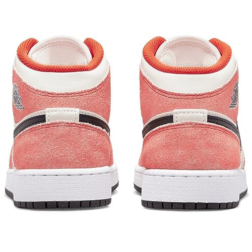 [DV1336-800] Grade School Air Jordan RETRO 1 MID SE 'ORANGE SUEDE' (GS) 54