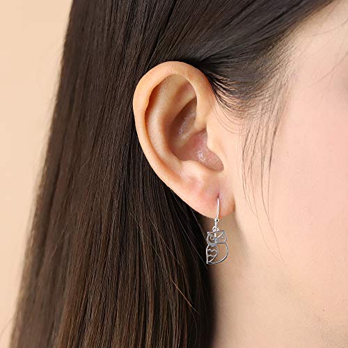 Boma Jewelry Sterling Silver Open Owl Dangle Earrings2