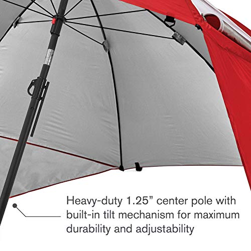 Sport-Brella Premiere UPF 50+ Umbrella Shelter for Sun and Rain Protection (8-Foot, Gray) - Image 6