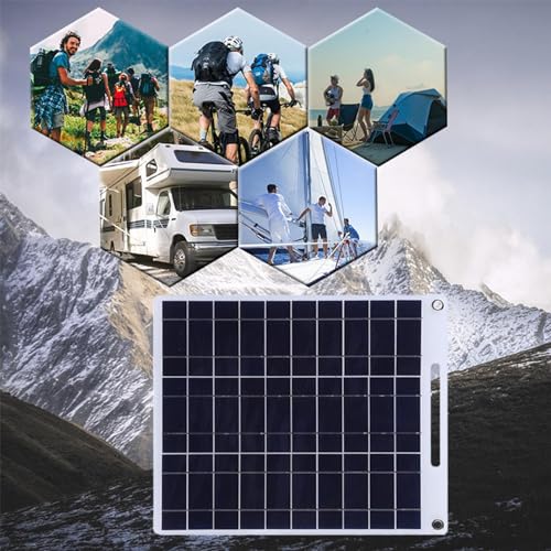 Panel solar de 10W con doble salida USB impermeable para camping y móviles 5