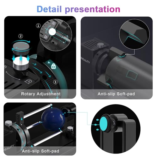 Kit rotatif laser Creality avec élévation M6 pour objets cylindriques - 6