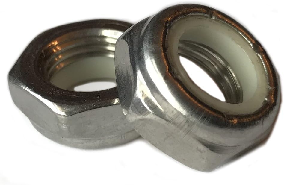 Stainless Steel Thin Jam Nylon Insert Lock Nuts 5/16-24 (Pack of 10) Marine Bolt Supply