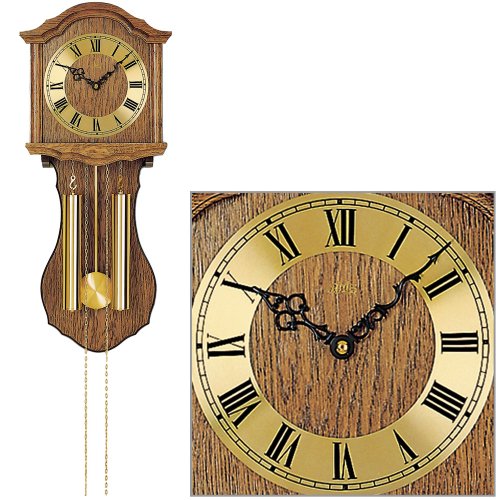 Preisvergleich Produktbild AMS 248 / 4 Wanduhr mit Pendel, Gehäuse Eiche
