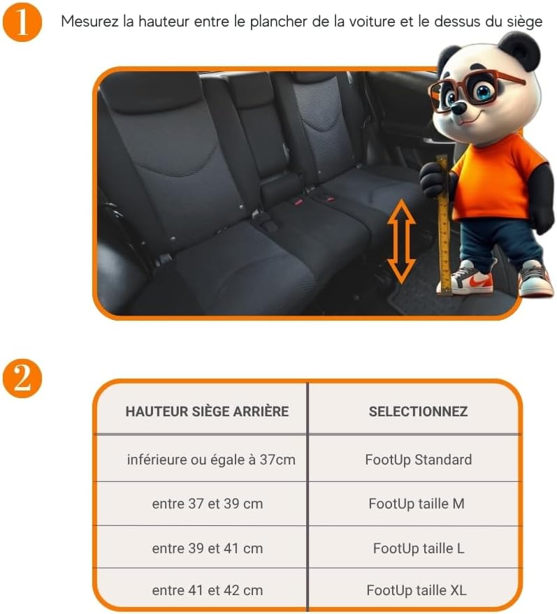 Child Safety seat and Booster seat FOOTREST. Compatible with Group 1-2-3 and Group 2-3 up to 80lbs/36kgs. Crash Tested. Patented Product. Best Travel Invention