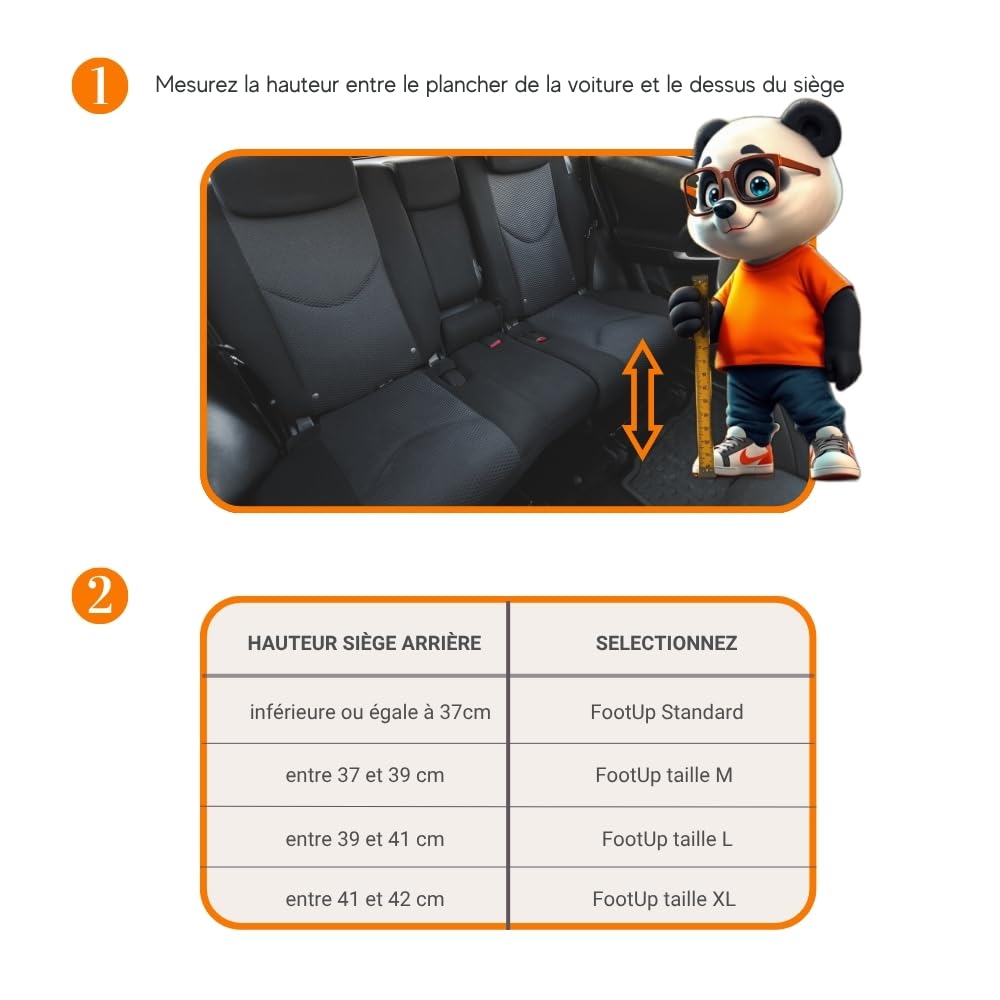 Child Safety seat and Booster seat FOOTREST. Compatible with Group 1-2-3 and Group 2-3 up to 80lbs/36kgs. Crash Tested. Patented Product. Best Travel Invention