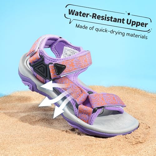 Image of DREAM PAIRS Boys Girls Sandals Kids Adventurous Light-Weight Adjustable Straps Summer Water Shoes (Toddler /Little Kid /Big Kid)