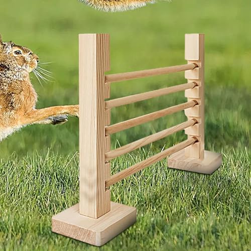 Xujuika Jump Bar - Jump Agility Bar | Kaninchen Hindernisse Springen | Sprungstange Kaninchen | Hindernis Sprunghürde Für Kaninchenrennen | Jump Hürde Bar Bunny Spielzeug Höhenverstellbar