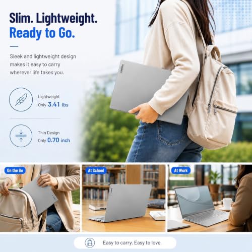 Image of Lenovo IdeaPad Slim 3i, 15.6 inch FHD Laptop, Microsoft 365 Included, Quad-Core Intel N150, 8GB DDR5, 128GB SSD, Win 11, Dolby Audio, Numeric Keypad