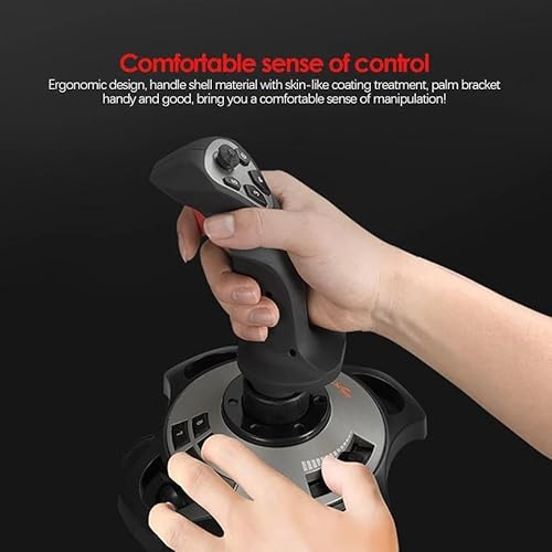 AIBOWEY Joystick Flight Simulator Gamepad Controller Pc Flight Simulator Cockpit Stick for PC/Deskto