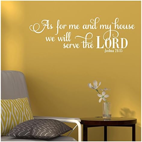 Buy Joshua 24:15 As For Me And My House We Will Serve The Lord, Vinyl Decal, Entry Way, Living Room, Bible Verse, Vinyl Wall Decal JOS24V15-0007 Online In India