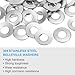 PATIKIL 304 Stainless Steel Flat Washers, 50 Pack M8x18mm Belleville Spring Disc Washer Conical Knurled Metric Gasket for Automotive Industrial Construction