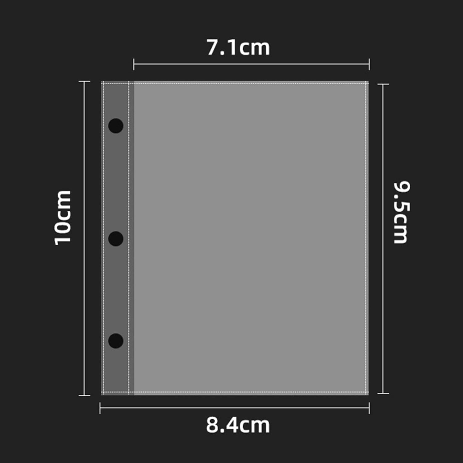40 Pocket Photo Album with 3 Rings PP Binder Cover Photo Collection Book 3Inch Card Organiser Folder Elastic Closure Portable Card Organiser