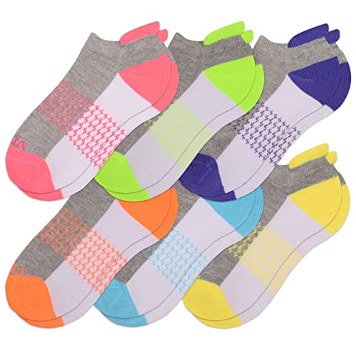 Image of VRD Womens Ankle Socks, Bamboo Rayon 6-Pairs Athletic Running Low Cut Socks With Tab