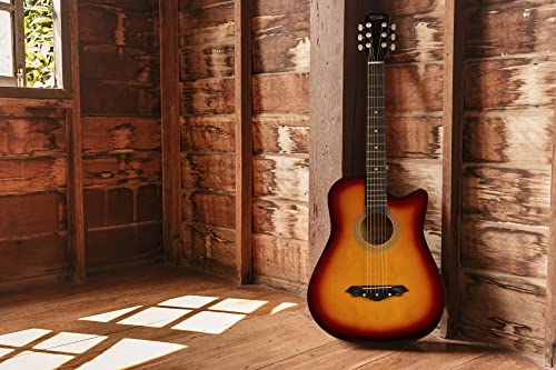 Rocktile WSD-5C-SB Slim Line Set de guitare folk Sunburst - Les Beatles, Paul McCartney, John Lennon, RIngo Starr, George Harrison Rocktile WSD-5C-SB Slim Line Set de guitare folk Sunburst – Image 3