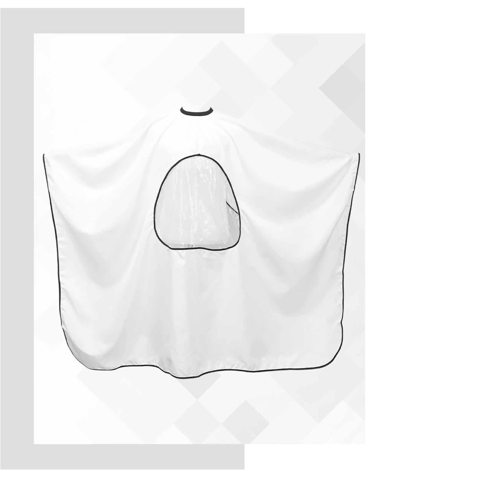 Capo Barbiere Mantella da parrucchiere da 3 pezzi Mantella da barbiere Finestra di visualizzazione trasparente Mantello for taglio di capelli impermeabile Prospettiva Grembiule da barbiere(White)