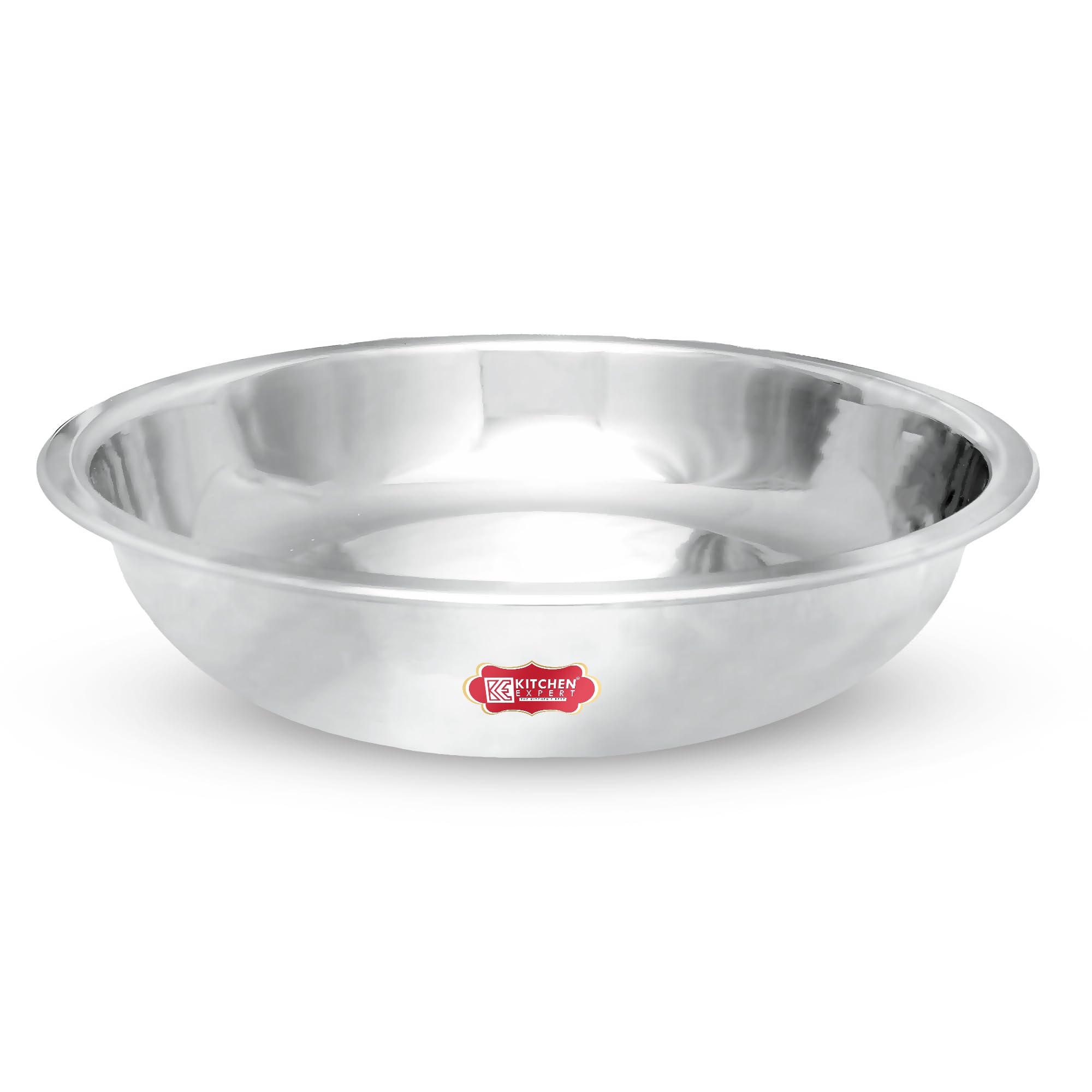 Kitchen Expert® Stainless Steel Solid Mixing Bowl | Extra Deep Big Bowl Tasla | Steel Tasra | Wati Steel Katora | Steel Mixing Bowl | Stainless Steel Cake Batter Bowl (16 inch Dia) (B0CM6NHR84) Amazon Price History, Amazon Price Tracker